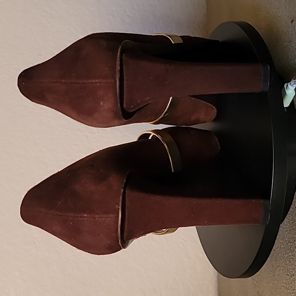 Vintage GUCCI Brown Suede Platform Slide Chunky Heels. 5.5M - Picture 5 of 10